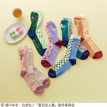 猫部 | 夏目友人帳×猫部好物文様刺しゅう靴下