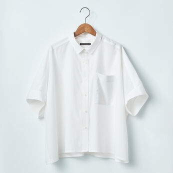 THREE FIFTY STANDARD | オーガニックコットン ワイドシルエット シャツ〈オフホワイト〉