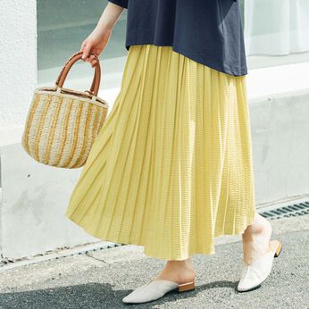 frauglatt | ｆｇ涼やかレース調プリーツスカート